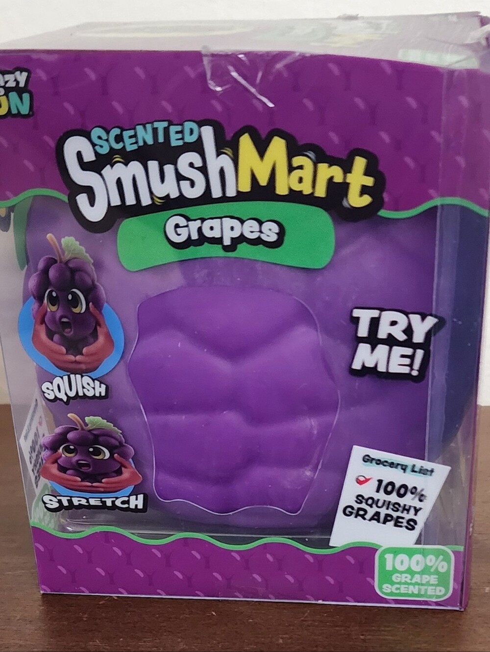 Crazy Fun Smush Mart Scented Grapes Squishy Toy - Purple